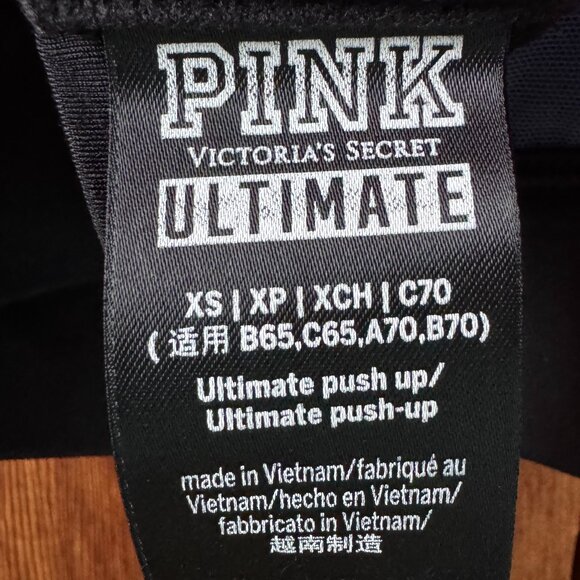 EUC PINK Victorias Secret Ultimate Push Up Sports Bra Wireless - Women's X-Small - Picture 4 of 8